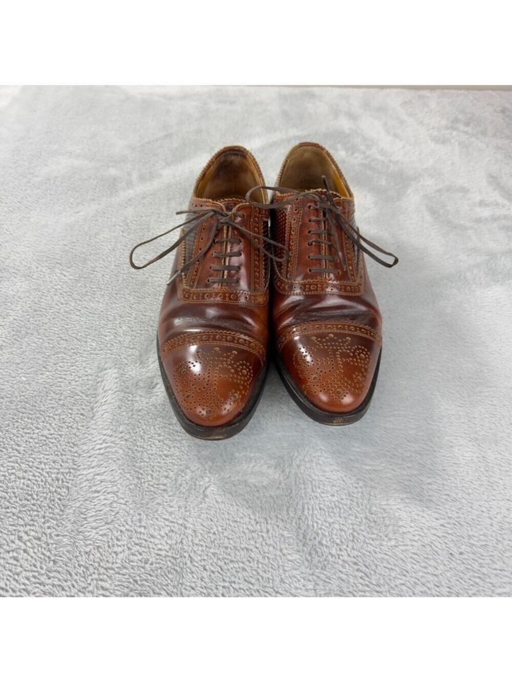 John Fluevog Men's Sz 8 US The Gateways Brandenburg Oxford brogue shoes brown - Picture 12 of 13
